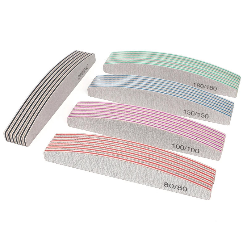 20Pcs/50Pcs Nail Art Files 100/180/240 Gel Nail Polishing Buffer Boat Pedicure Manicure Buffers Nails Accessoires lime a ongle 250214