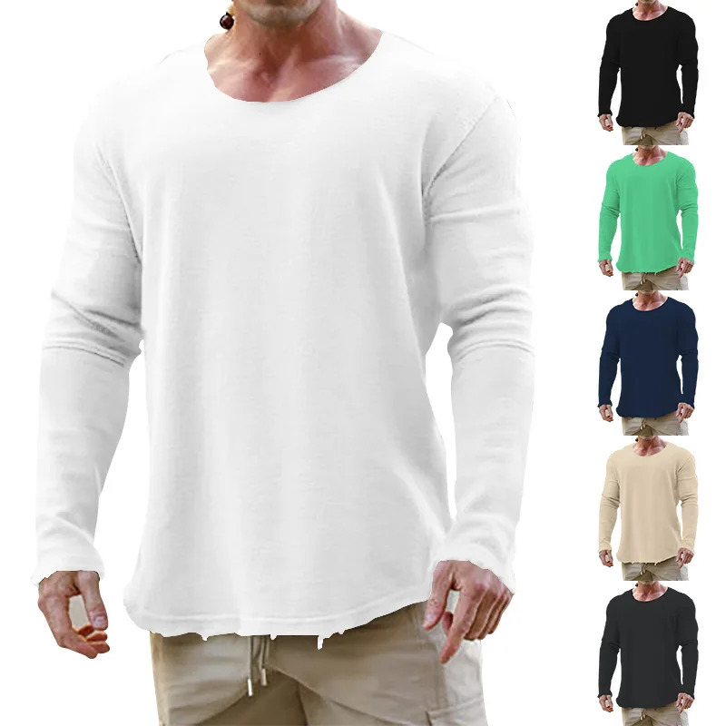 Crossborder Autumn Mens Long Sleeve Crew Neck Loss Edition Casual Loose Sweater 250214