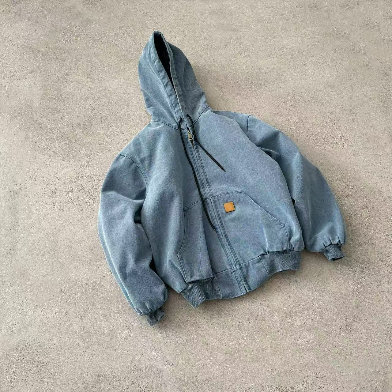 Hip Hop Gothic Layered Zipper Hoodie Y2k Clothes Harajuku Punk Loose Sweatshirt Hoodie Retro Pullover Tops Streetwear 241121