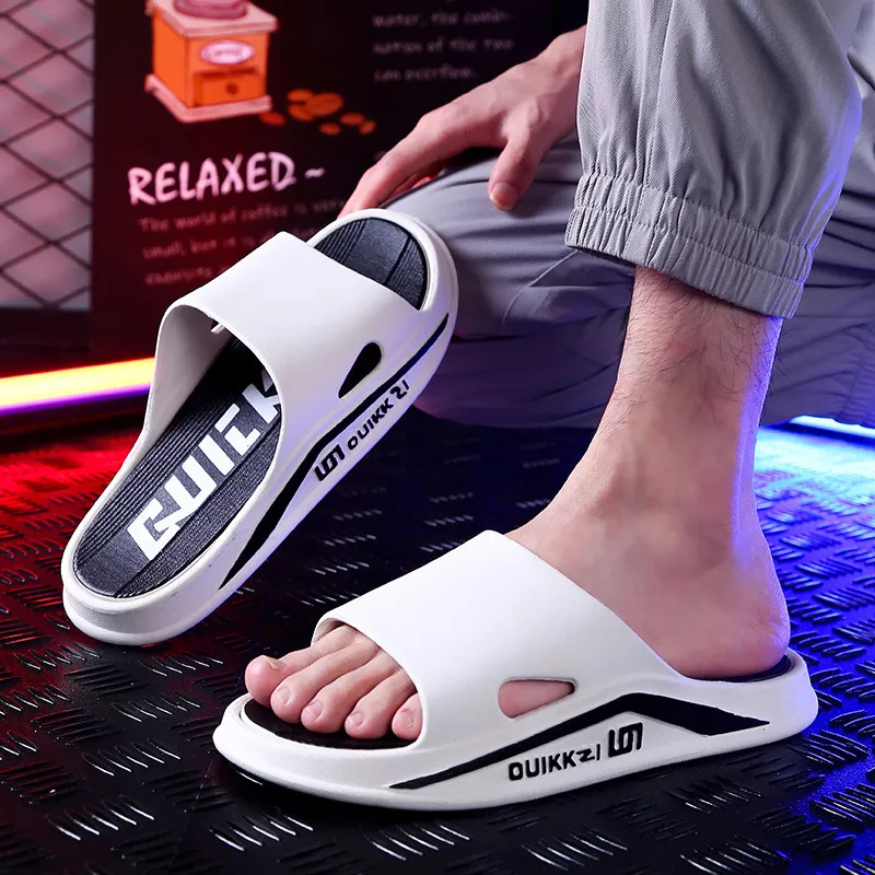 New style for fashionable men's casual soft outer wear thick soled beach interior slippers zhanyishengli