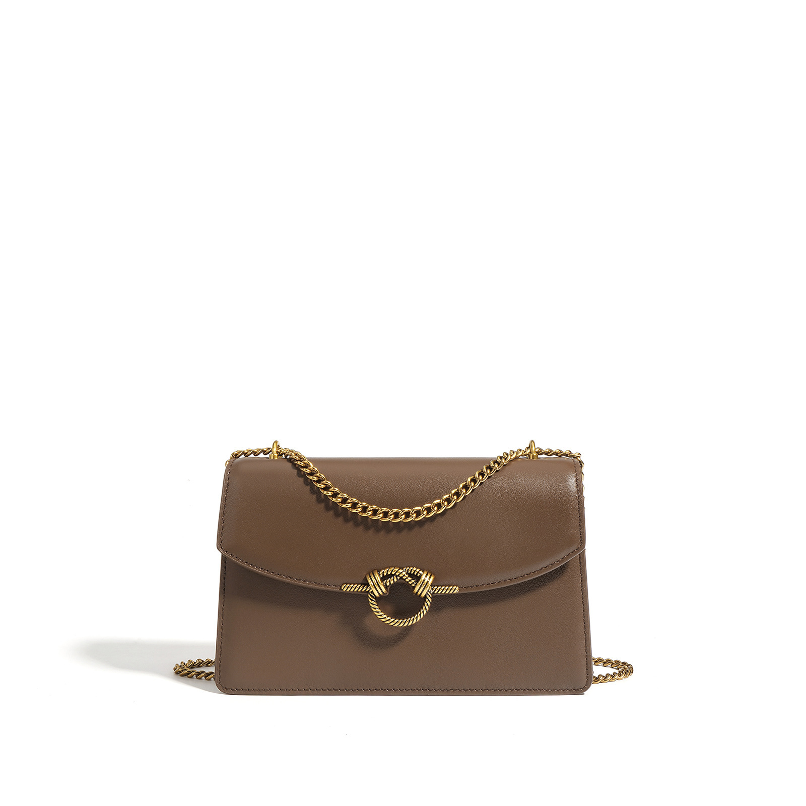 Bag New Classic Leather Small Square 2025 Early Spring Simple Commuting Versatile Single Shoulder Crossbody Chain Bag