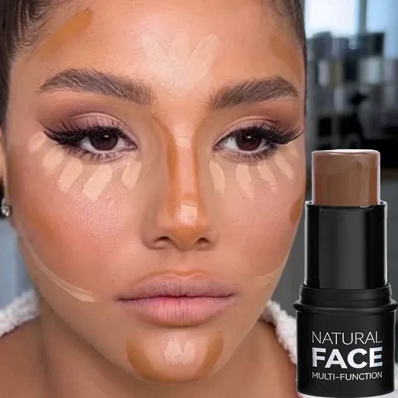 Face Bronzer Contour Stick Waterproof Brighten Facial Ber Cream Highlight Nose Shadow Multifunctional Face Makeup CosmeticsW250217