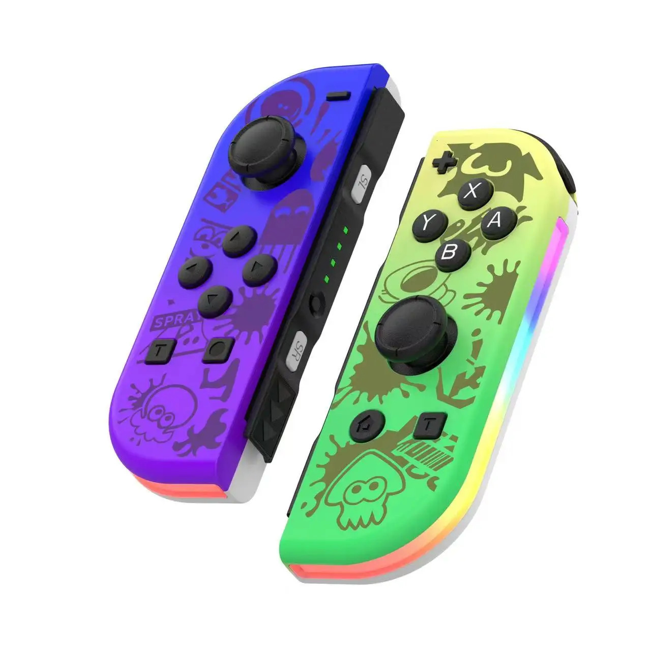 BT 5.2 Joy Controller RGB LED Switch L/R Joypad for Lite/Oled JoyCon Gamepads Joystick with Dual Vibration 250221