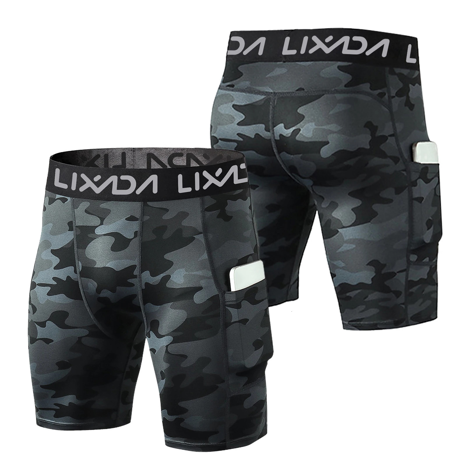 Lixada 3 Pack Men Sports Shorts L Size Active Workout Underwear with Pocket 250214