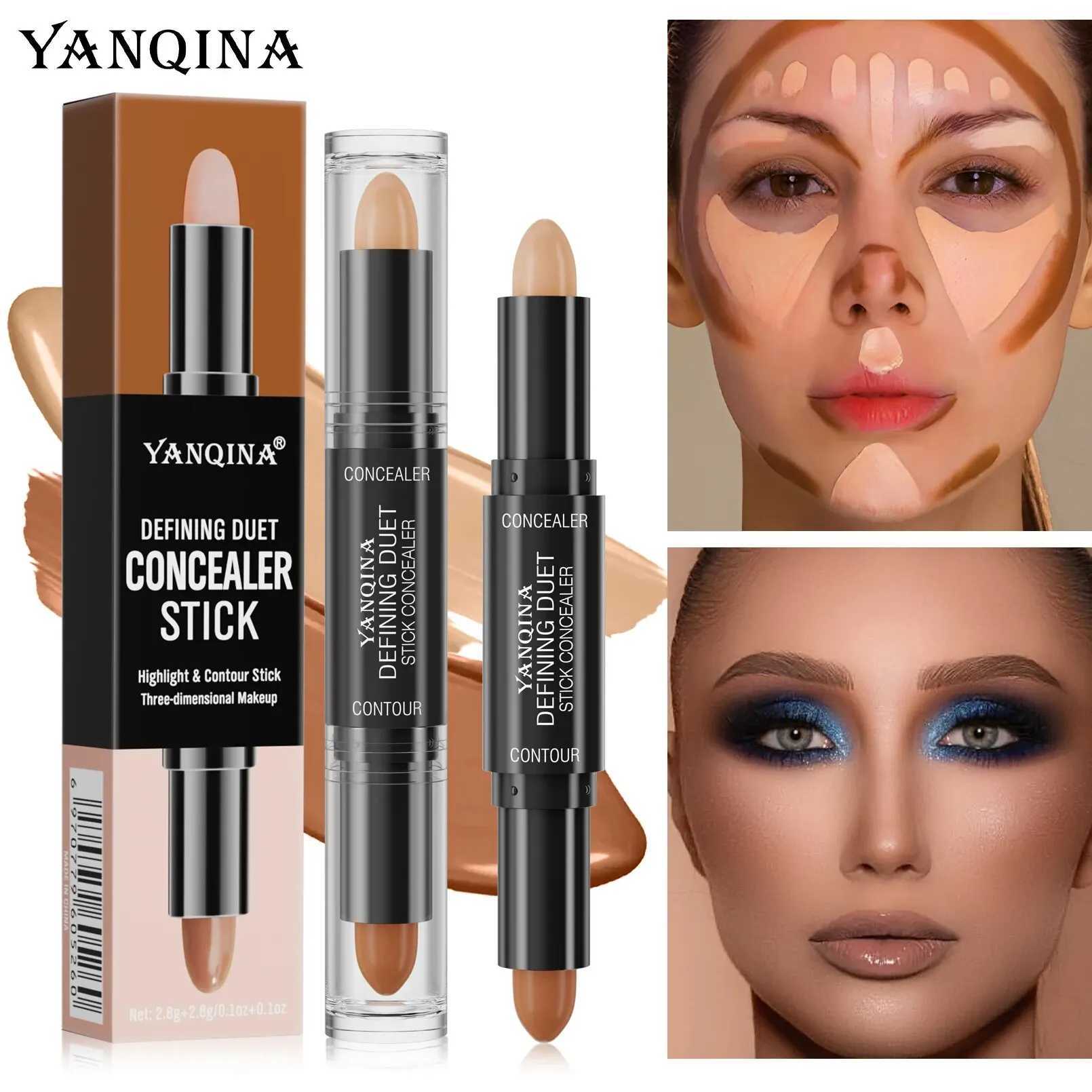 Contour Stick Duo Double Ended Highlight and Shadow Cream waterproof full coverage concealer Natural Finish Makeup for All SkW250217