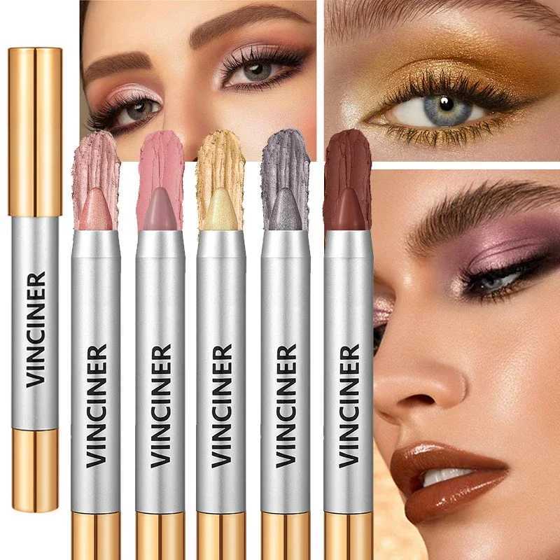 8 Colors Lescent Eyeshadow Pencil Waterproof Long Lasting Shimmer Highlighter Eye Shadow Eyeliner Stick Eyes Makeup ToolW250217