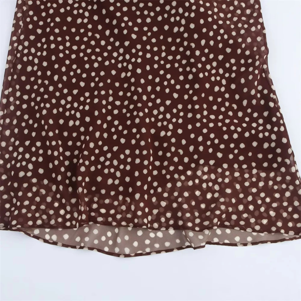 autumn womens clothing sweet and fashionable temperament layered decorative polka dot dress 250217