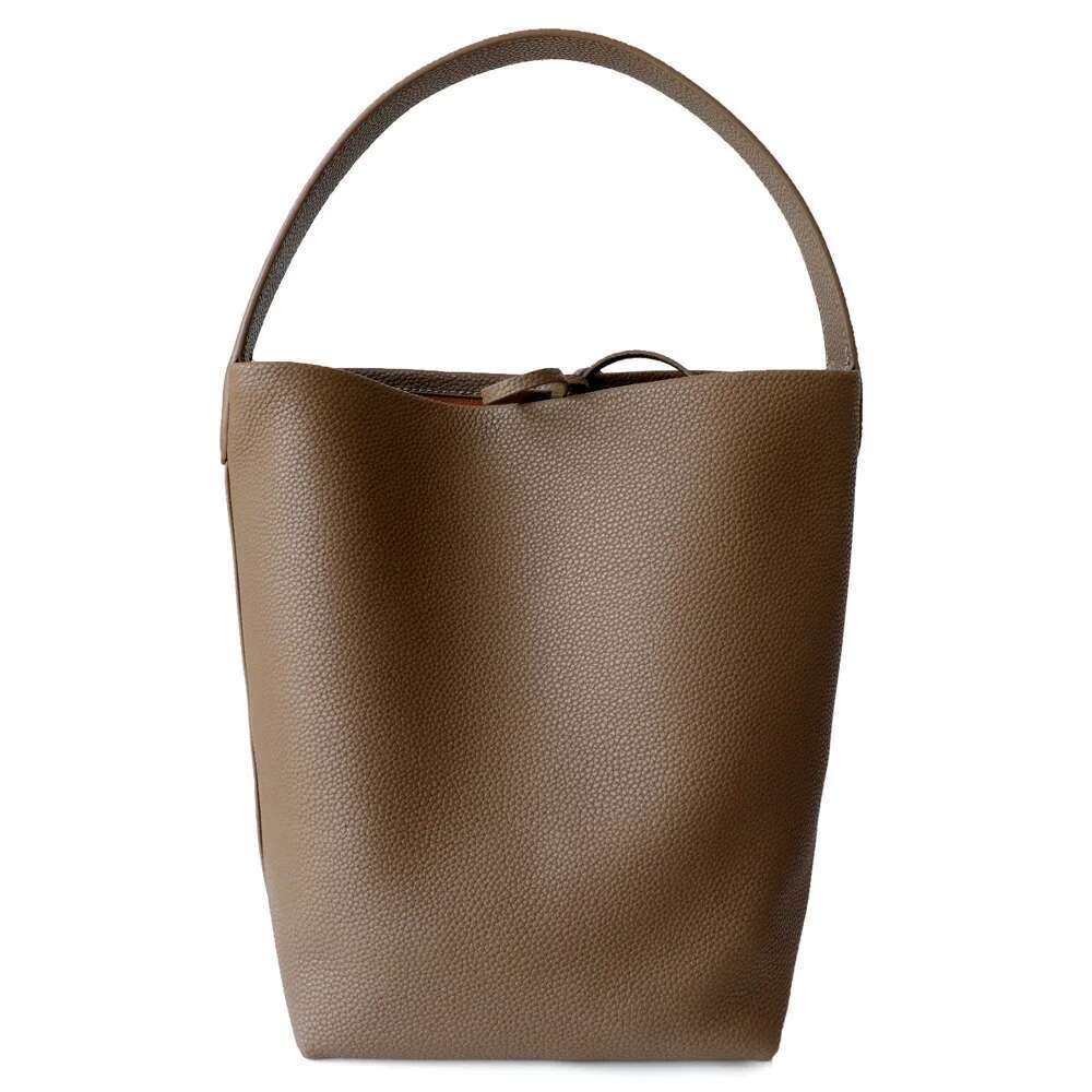 2025 New Simple And Lazy Real Bucket Large Capacity Leather Casual Shoulder Bags Versatile Tote For Women's Bag