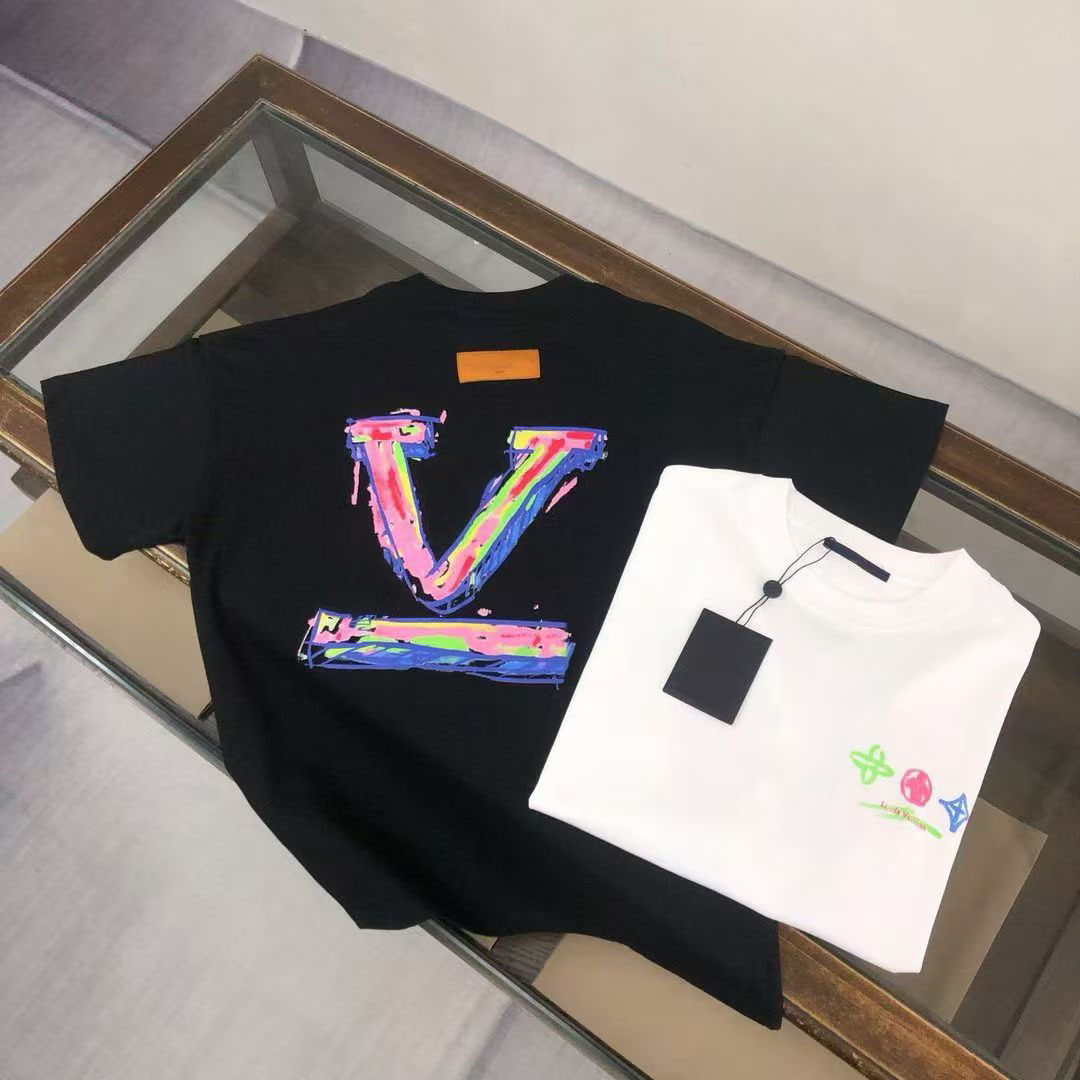 Men's T-Shirts mens t shirts Europe Luxury letter Graphic printing Fashion Mens Tshirt Women Clothes Casual Cotton Tee