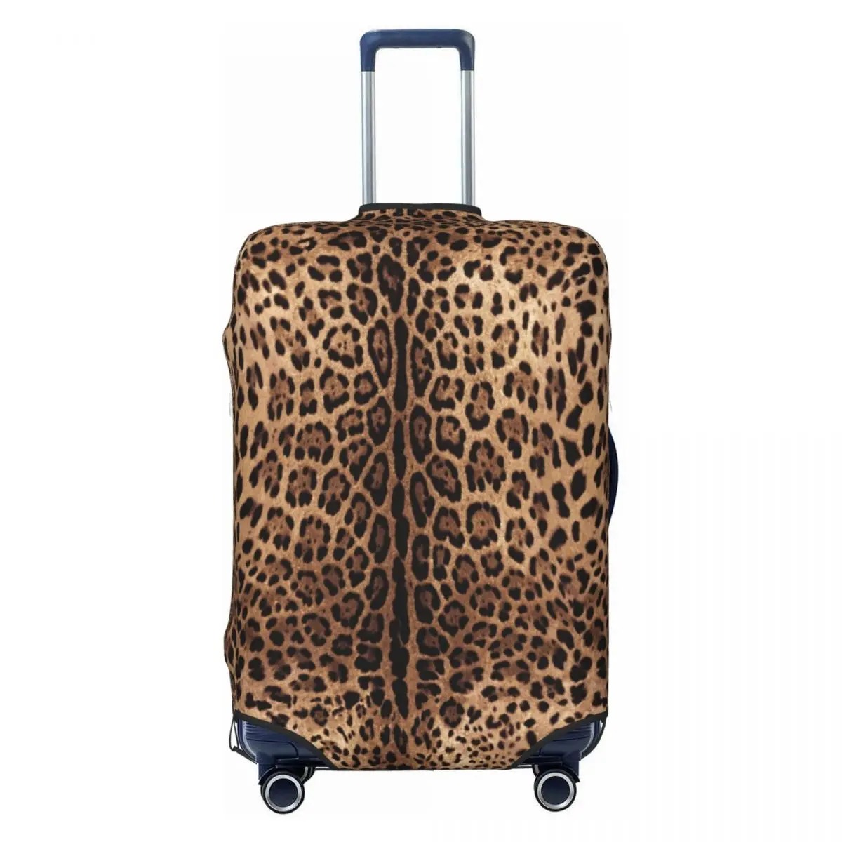 Custom Leopard Print Travel Luggage Cover Elastic Animal Skin Suitcase Cover Protector Fit 18-32 Inch 250214