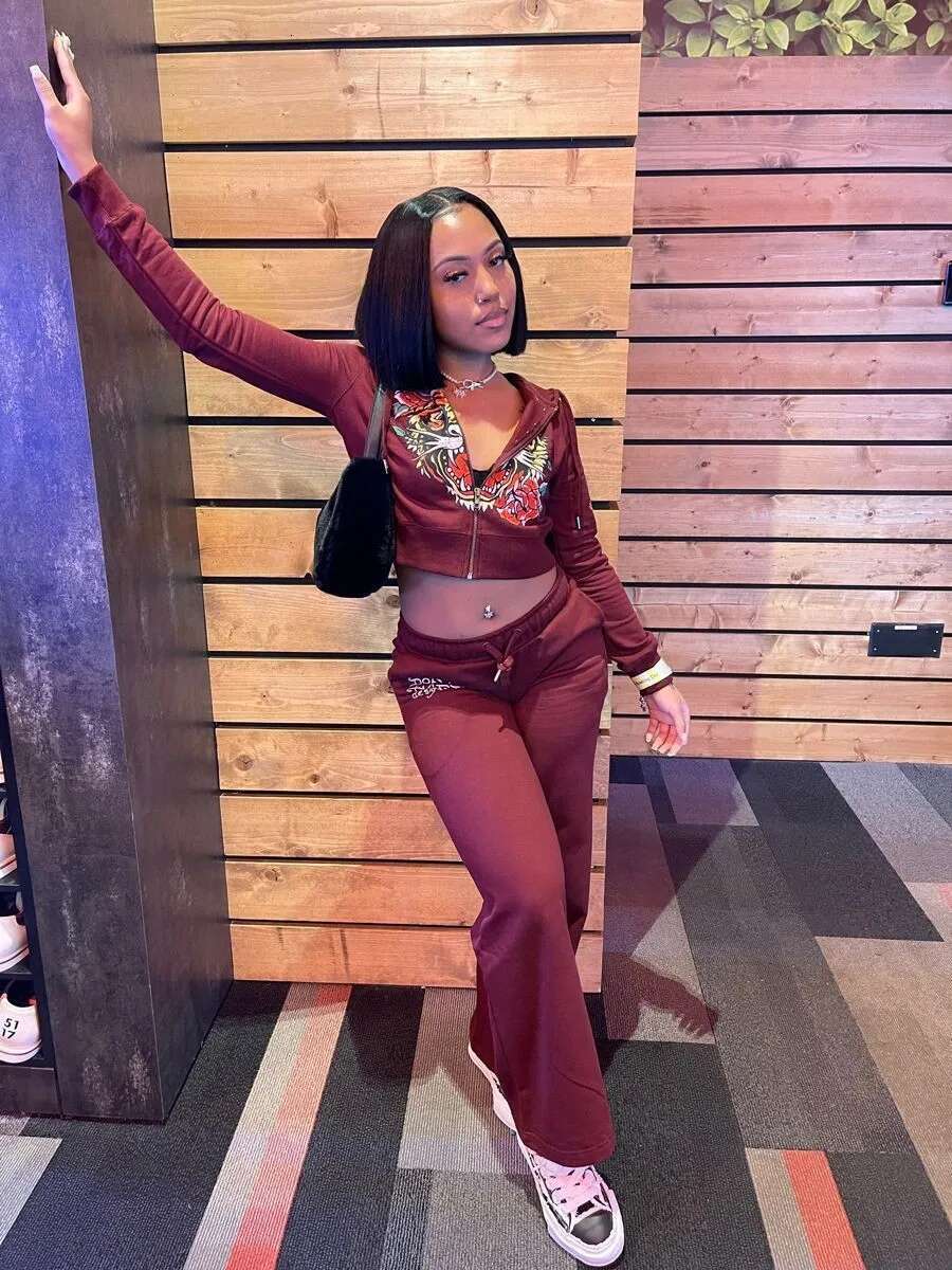 Women Y2k Zipper Tracksuit Short Cardigan High Waist Straight Pants Hip Hop Fashion Autumn Sweatshirt Sweatpant Two Piece Sets