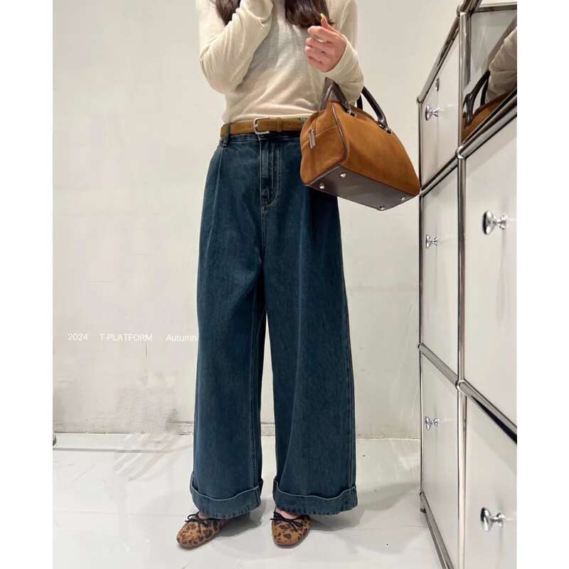 Red Jeans Women 90S Vintage Personality High Waisted Straight Trouser Streetwear Casual Loose Girl Wide Leg Classic Denim Pants