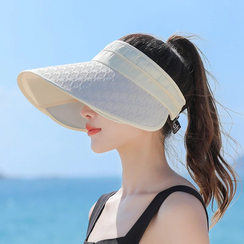 Womens summer foldable UV resistant beach hat solid color stretchable wide Brim sun hat womens sun hat 250213