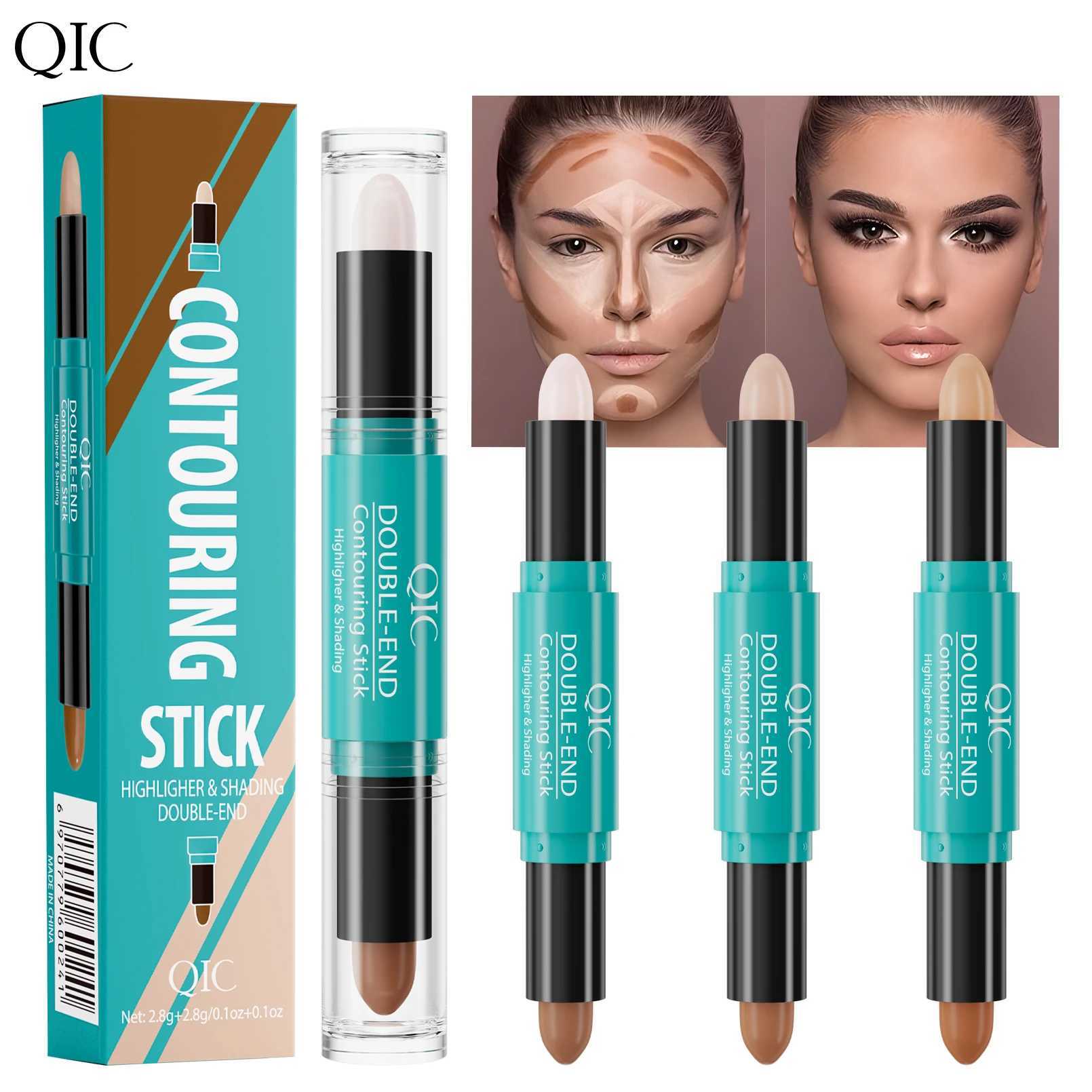Waterproof Bronzer Contour Stick Concealer Highlighter Shadow Stick Double-headed Contouring Brighten Face Body Makeup CosmeticW250217