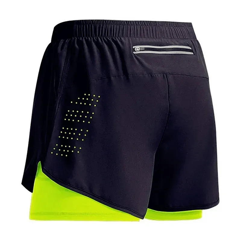 Mens Fitness Training Shorts Summer 2 In 1 Quick Dry Gym Beach Running Doubledeck Outdoor Sportswear Men shorts 250217
