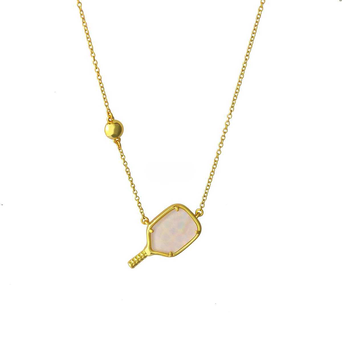 Pendant Necklaces YEEVAA Pickleball Short Pendant Necklace in Ivory Mother-of-PearlFashion JewelryUnique Gifts J2502173IBL