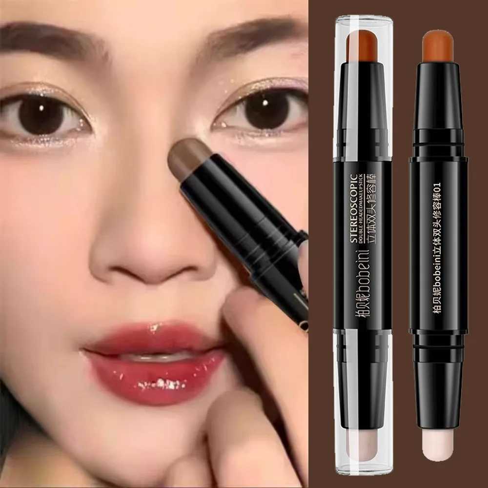 Double-ended Dual-purpose High-light Trimming Stick 3D Contour Nose Shadow Facial Shape Pencil Brightening Face Body CosmeticsW250217