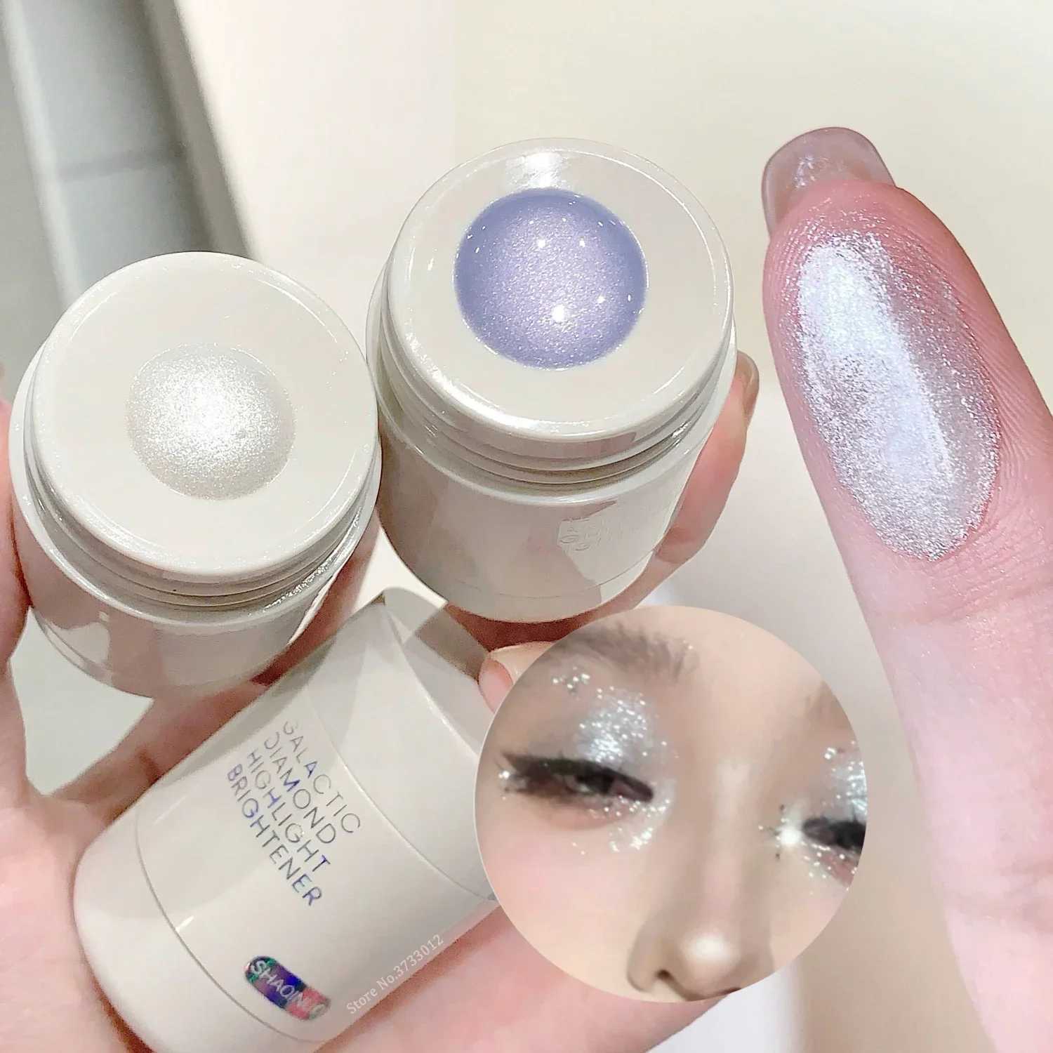 Rotating Diamond Highlighting Liquid Pearlescent Shining Crystal Nose Bridge Facial Clavicular Glitter Delicate Highlight MakeupXJ250217