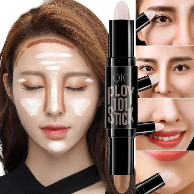 3 Colors Double-head Not Easy Smudged Shadows Waterproof Sweatproof Highlighter Contour Stick Facial Makeup Korean CosmeticsW250217