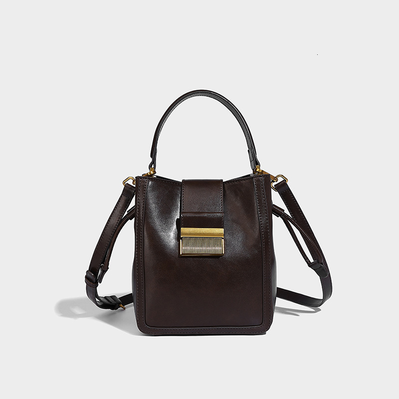 Bag Minimally Designed Bucket Bag For Women, Niche, High-End, Drawstring Handbag, New Fashionable Single Shoulder Crossbody Bag, Trendy