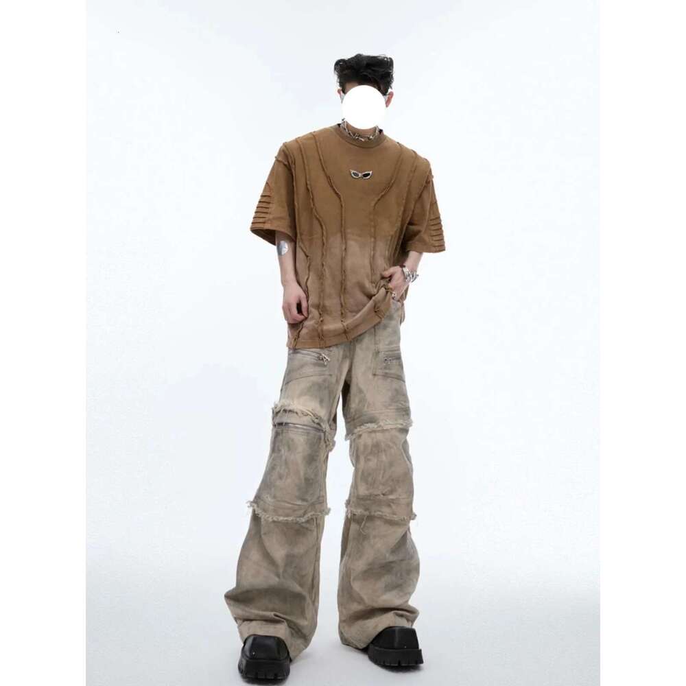 Apricot Womens Jeans High Waist Vintage Straight LOOSE Pants Streetwear American Classic Fashion Wide Leg Denim Trouser