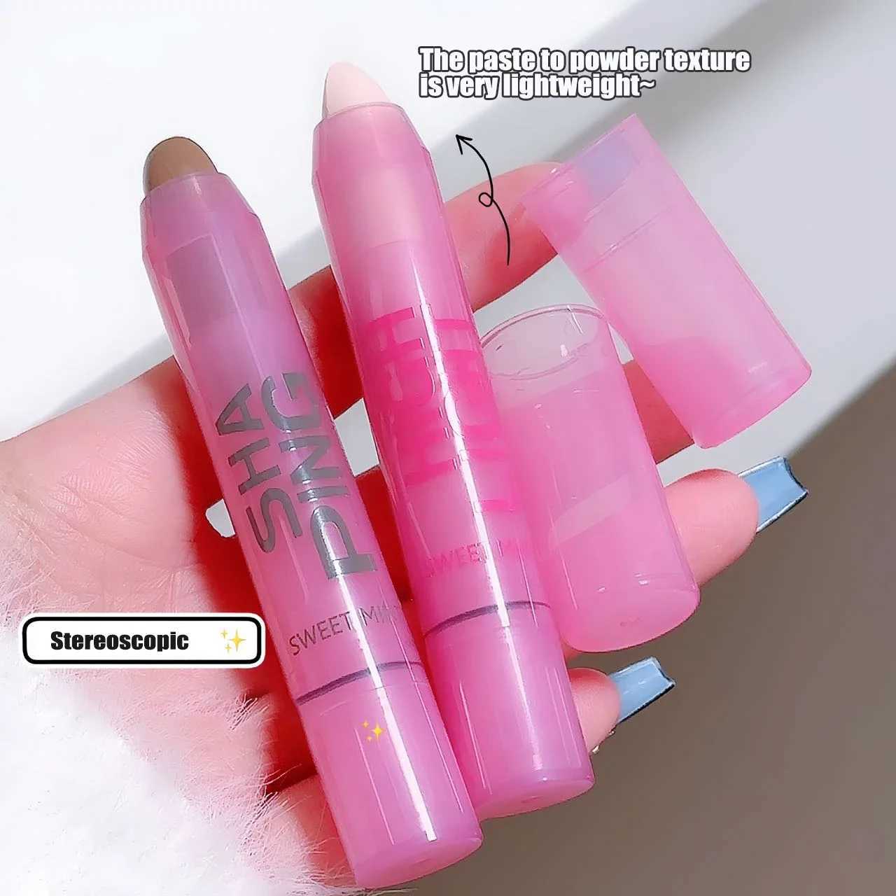 3D Facial Shaping Contour Pen Cream Makeup Highlight Stick High Gloss Brightening Natural Nose Shadow Repair Facial FlatnessW250217