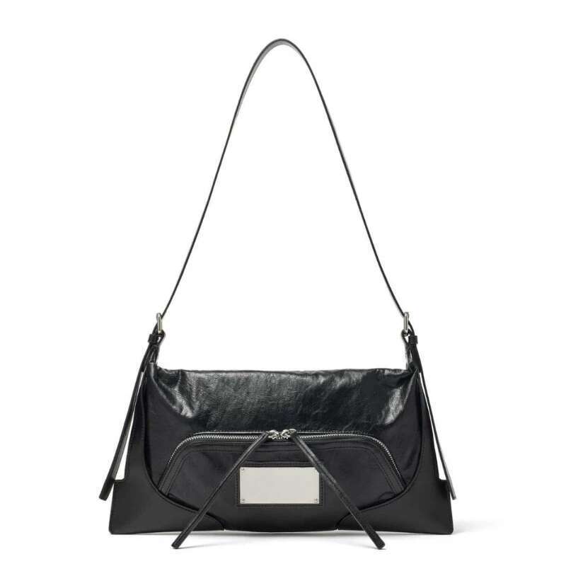 Women's New Autumn/Winter Solid Color Pleated Leather Underarm Bag Large Capacity Fashion All-Match Commuter Shoulder Handbag