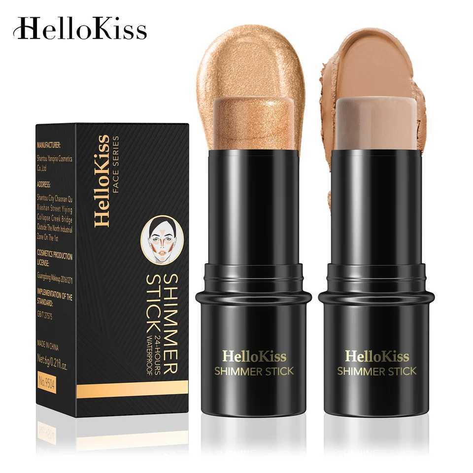 Hellokiss Waterproof Shimmer Face Bronzer Highlighters Glitter Corrector Contour Illuminator Stick Creamy B Makeup CosmeticsW250217