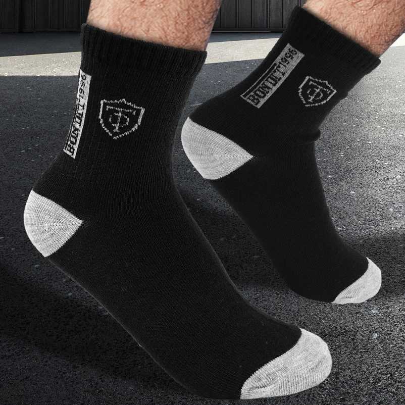 Fashionable mens sports socks breathable sweat absorbing odor absorbing soft non slip high elasticity mid tube towel sports socks W250217
