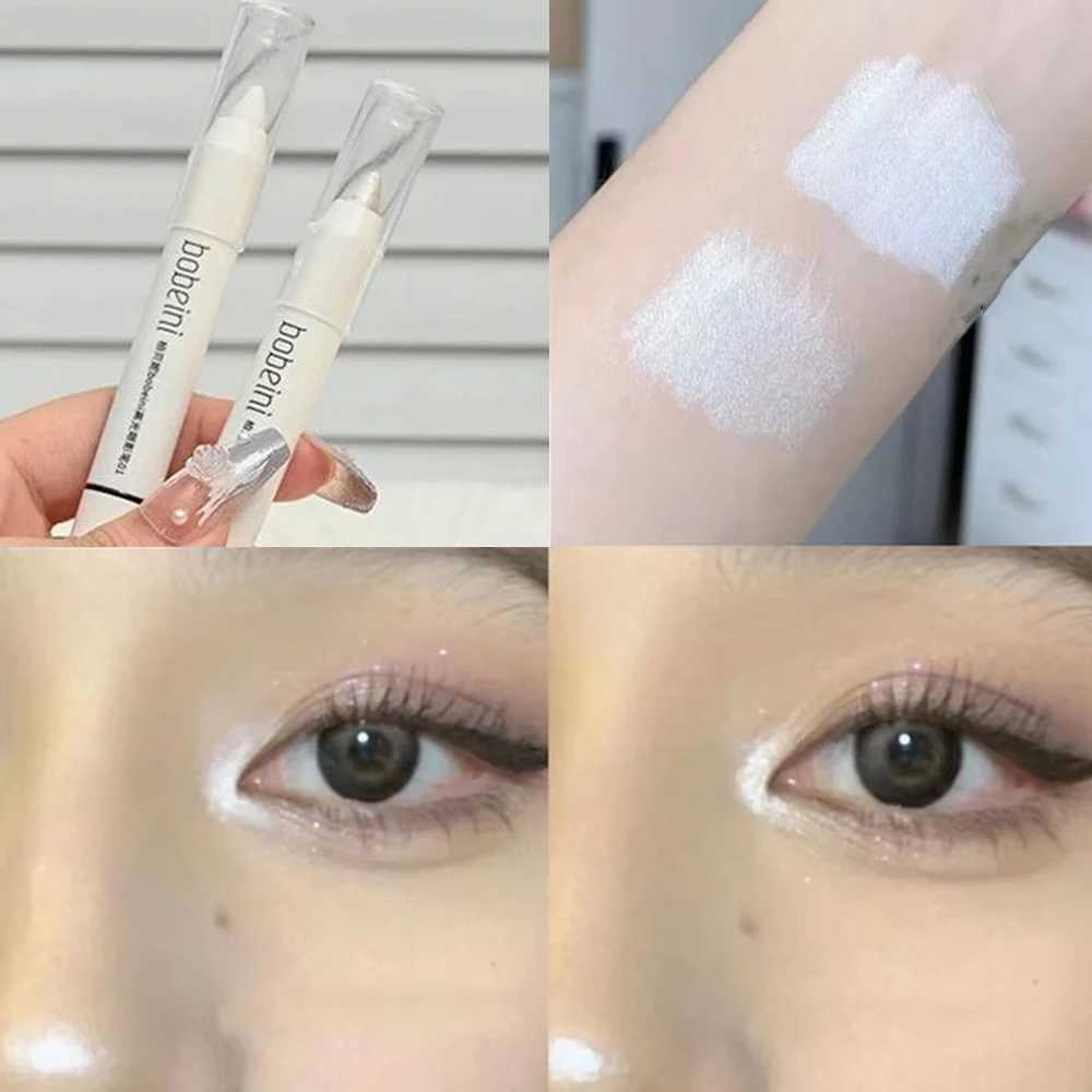 lescent matte eyeshadow stick White eyeliner lying silkworm silver flash highlighter brightening lasting color KoreaW250217