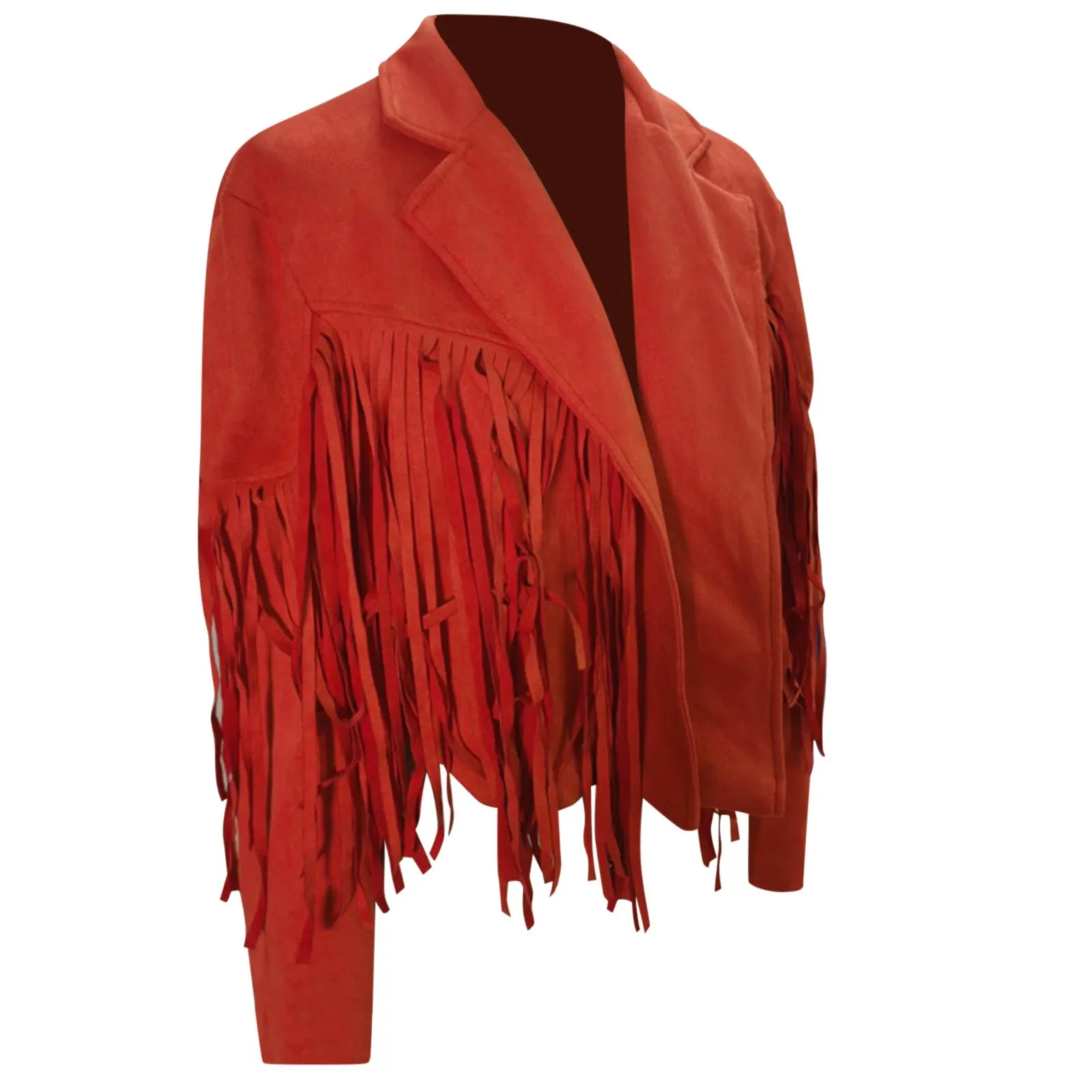 Womens Soild Short Fringe Jacket Long Sleeve Slim Tassel Lapel Coats Fashion Ladies Evening Party Cardigan Scrub Leather Jackets 250211