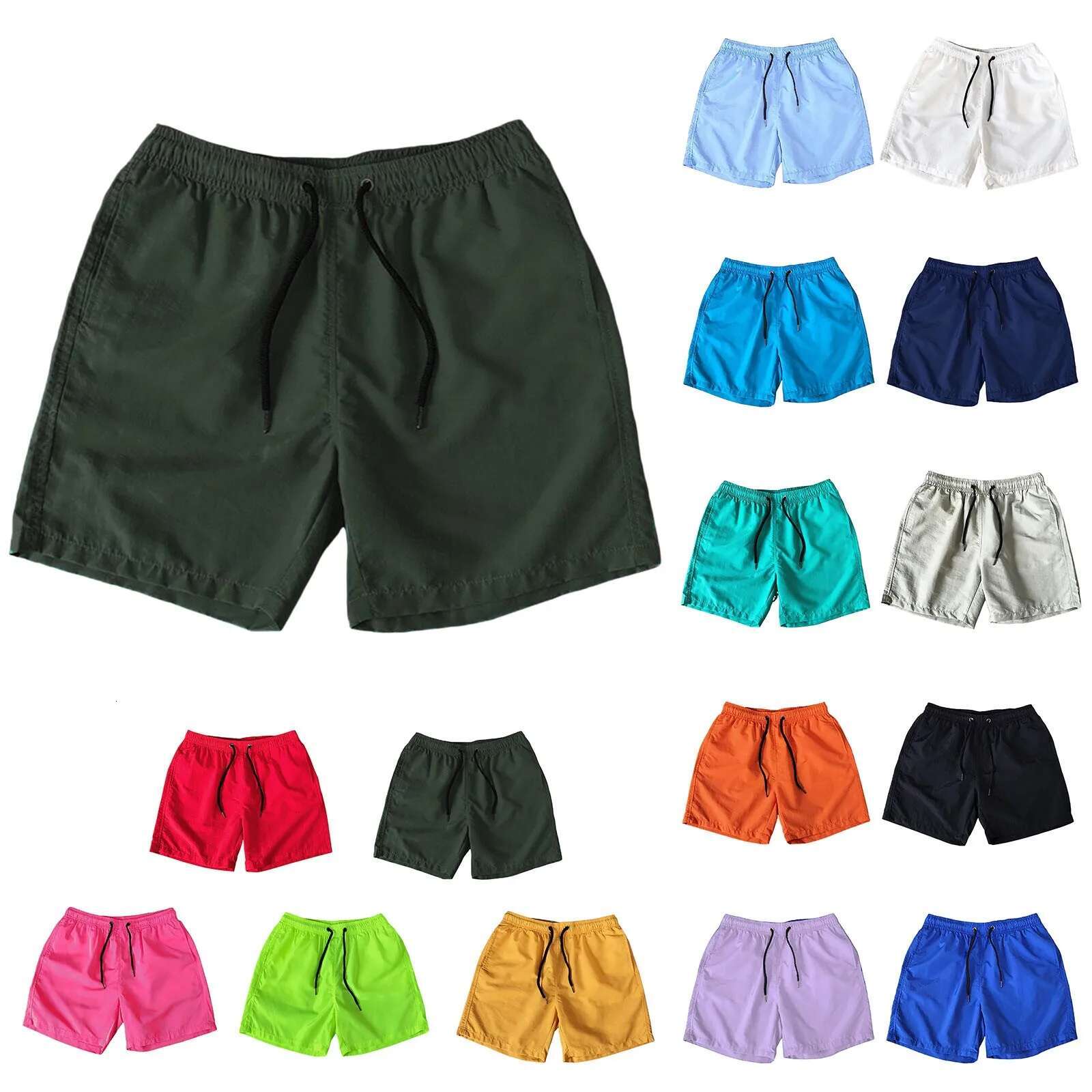 2025 Slim Men's Designer Shorts Breathable Quick Drying Casual Sports Shorts Candy Color Quarter Men's Sports Casual Summer Fashion Ins Full