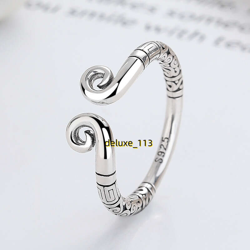 Yatai Heng's pure silver creative black mythology Wukong tight ring, artistic ethnic men's and women's ring