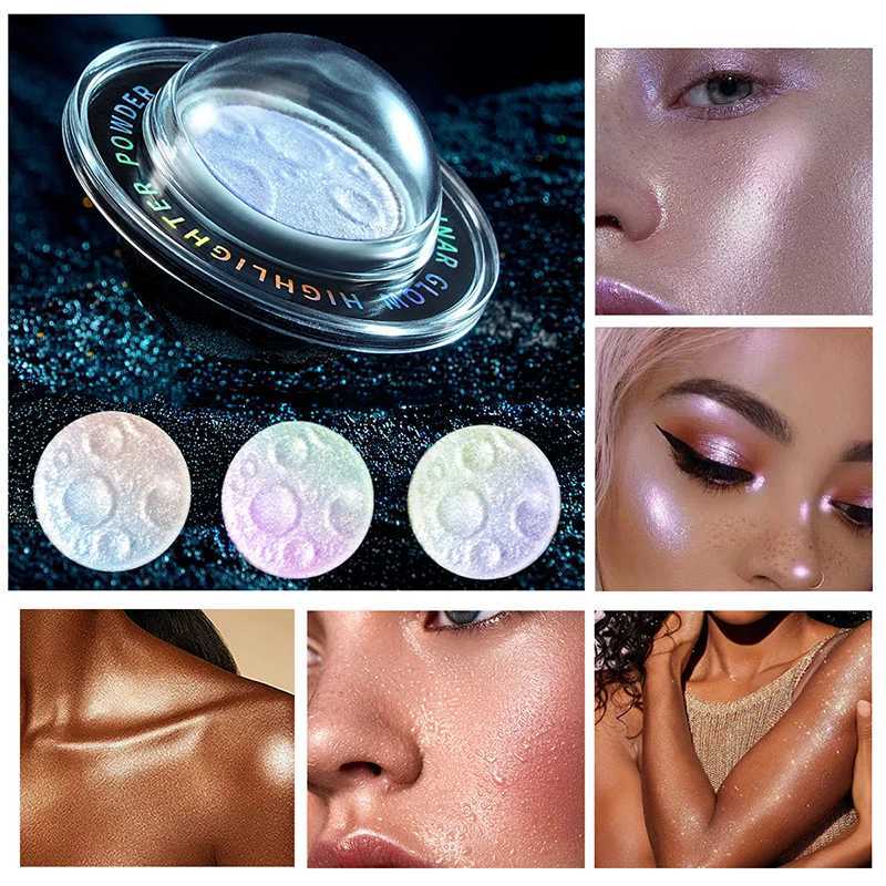 Planet Highlighter Powder Brighten Polarization Fairy Powder Shimmer Water Light Contour Face Body Illuminator Makeup CosmeticsXJ250217