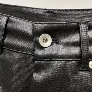 22Ss Owen Seak Women Casual Oil Wax Canvas Summer Gothic High Street Wear Trumpet Mermaid Black Short