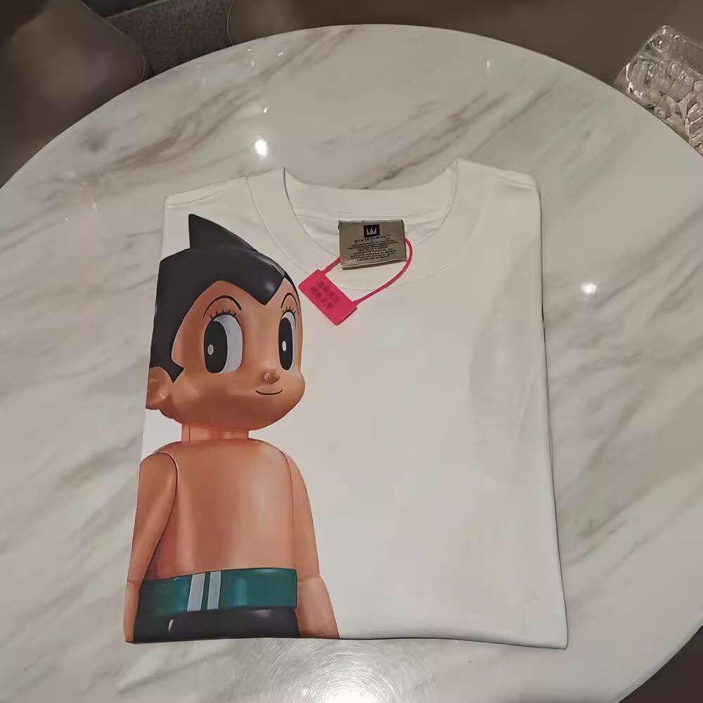 Saint Iron Arm Astro HD Direct Spray Vintage Washed Used VTG Short Sleeve T-shirt for Men and Women Trendy Style