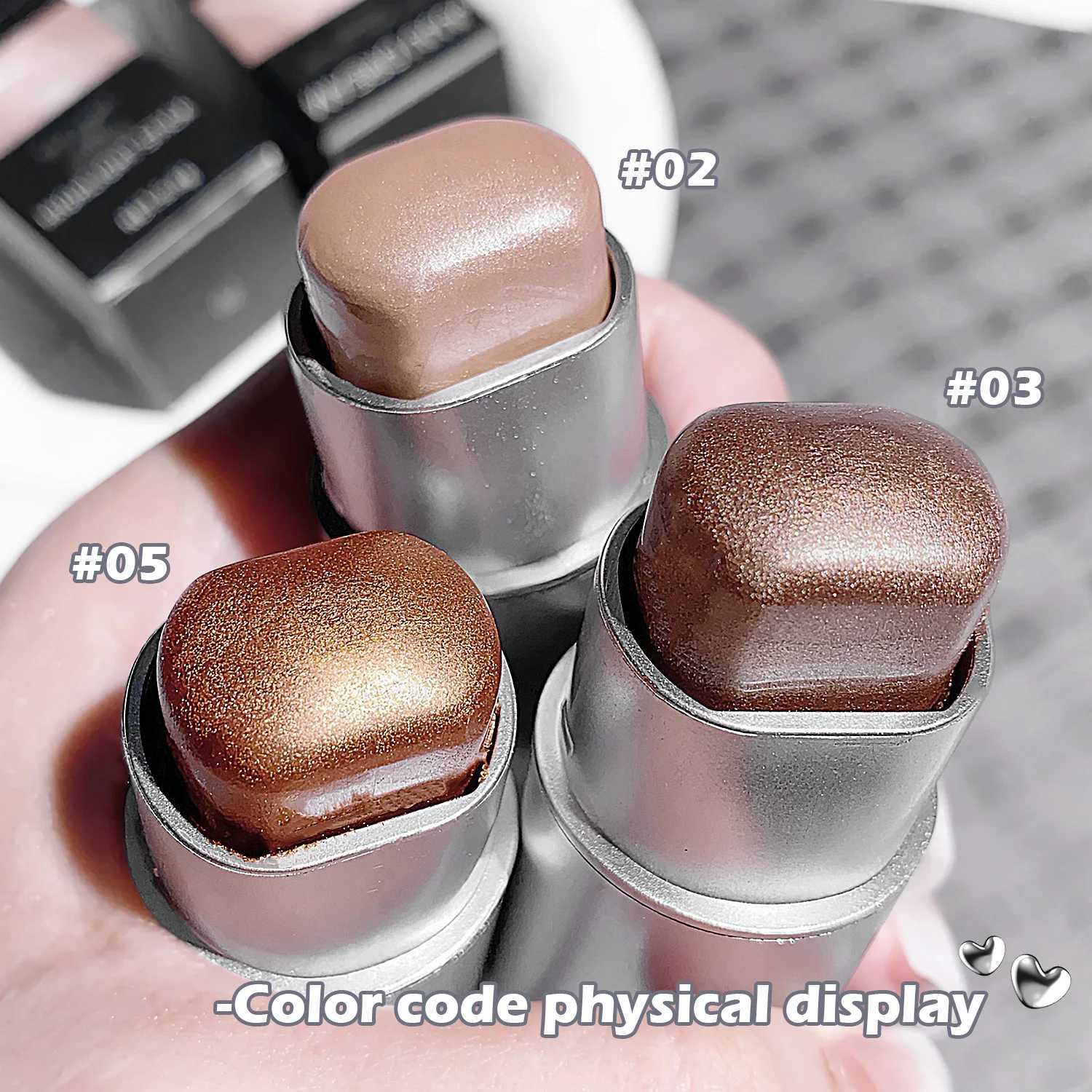 Clear highlighter stick lescent fine shimmer facial watery skin natural contouring brightening light and shadow highlighW250217