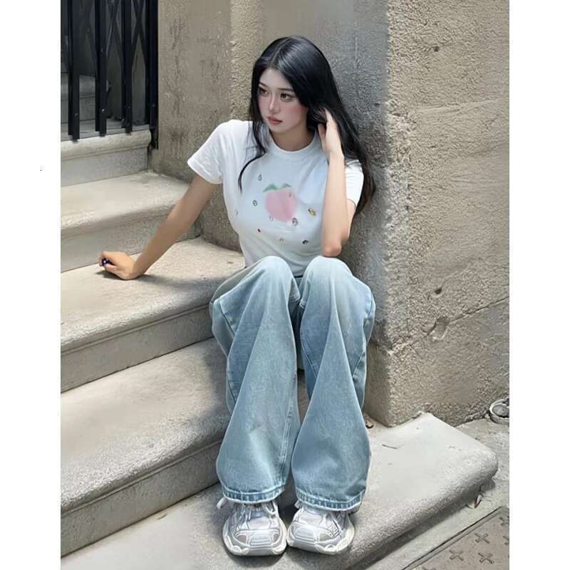 Women Jeans High Waist Fashion American Vintage Streetwear Y2k NEW Wide Leg Jean Female Trouser Baggy Denim Pants