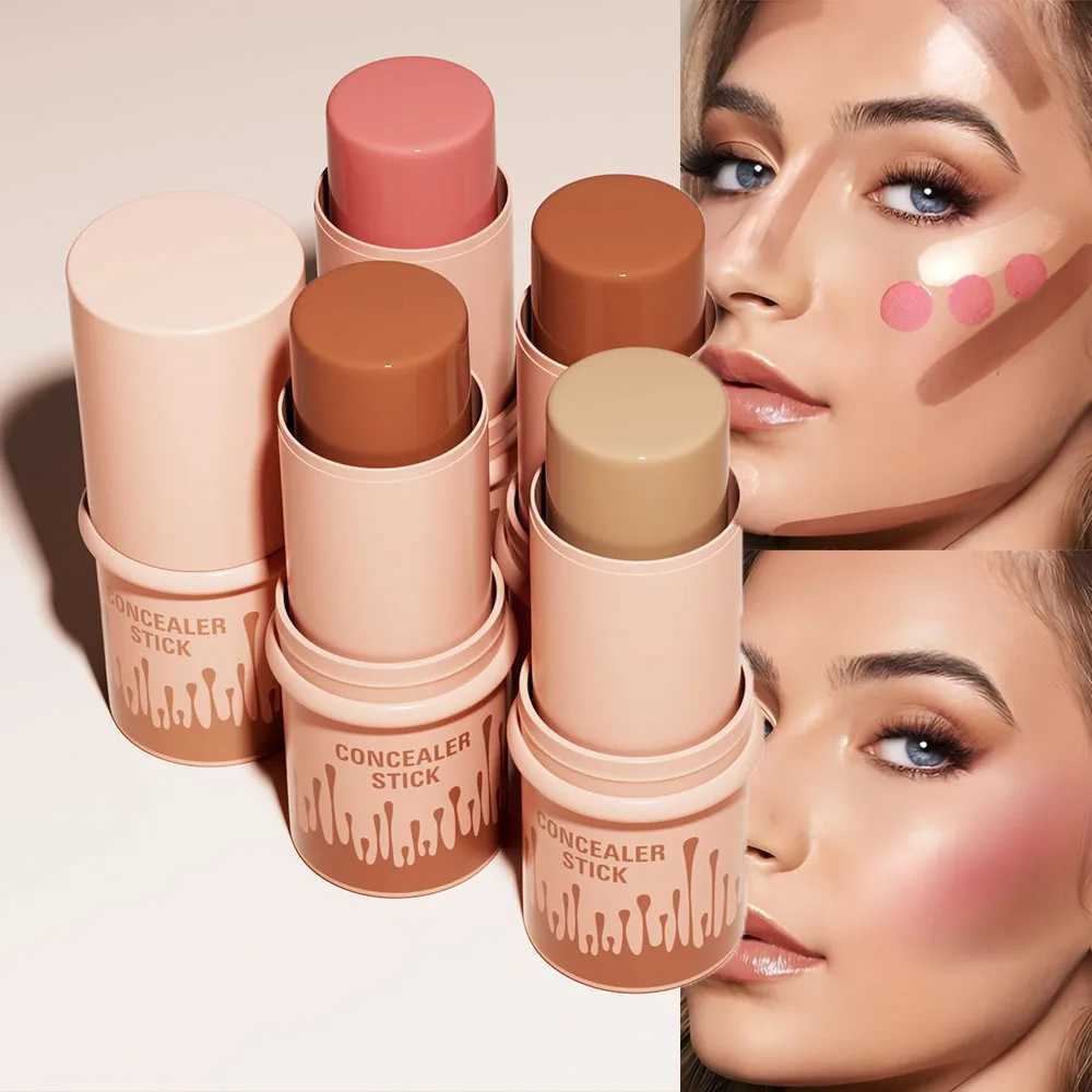 Makeup Face Contouring Bronzer Stick Highlighter 2 in 1 Matte Glitter Brightening Silkworm Ber Rouge Cream Concealer PenW250217