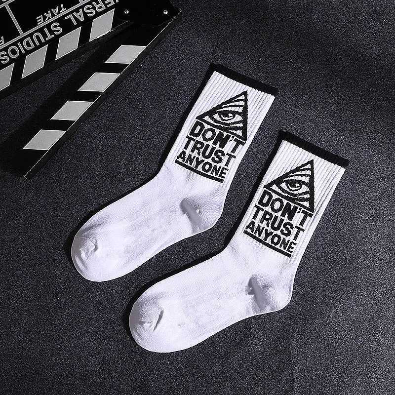 Mens fashion hip-hop contrasting firefighter socks red flame flame power torch hot street skateboard cotton socks W250217