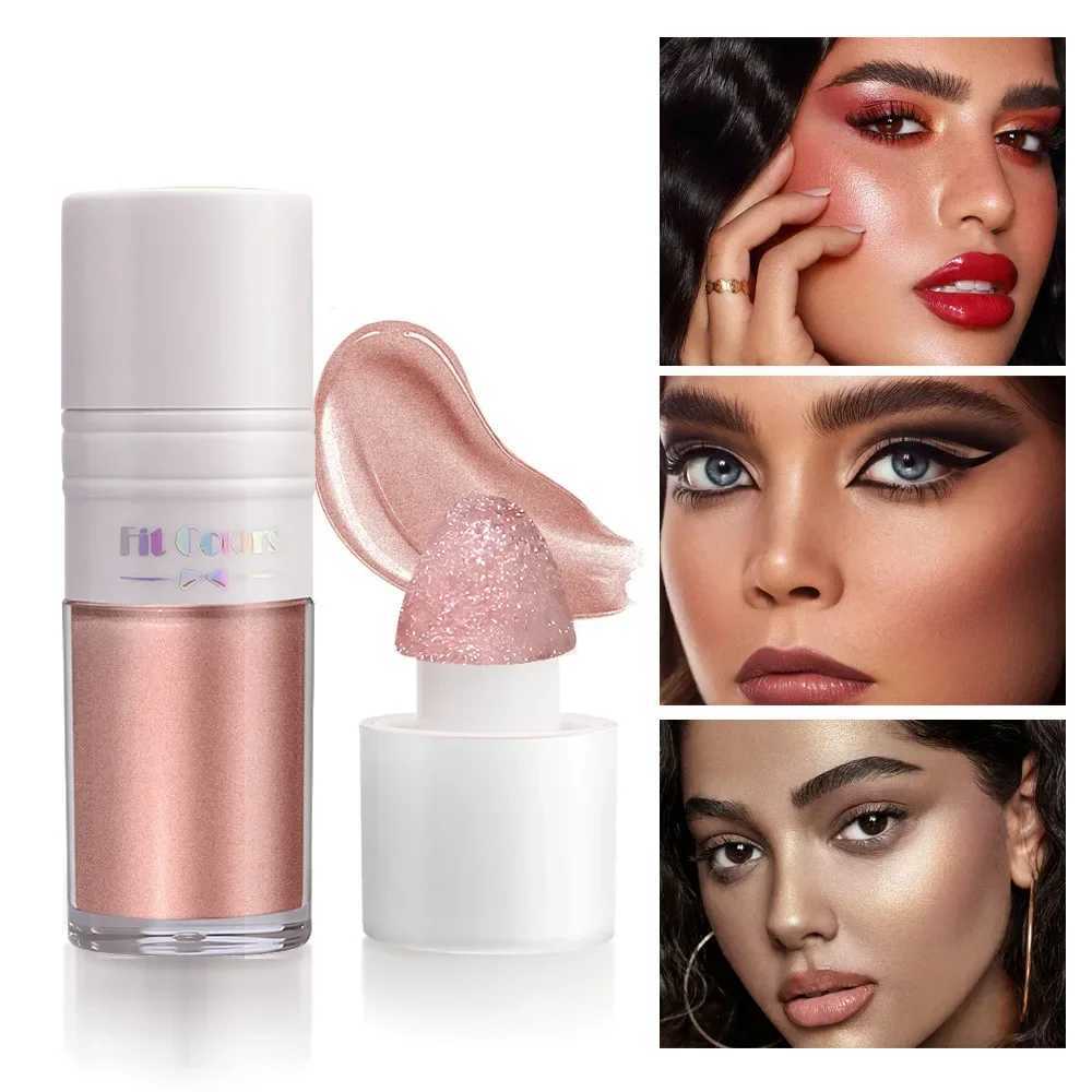 Soft Sponge Peach Glitter Liquid Highlighter Stick Lescent Shiny White Brighten Face Body High Gloss Bronzer Contour MakeupW250217