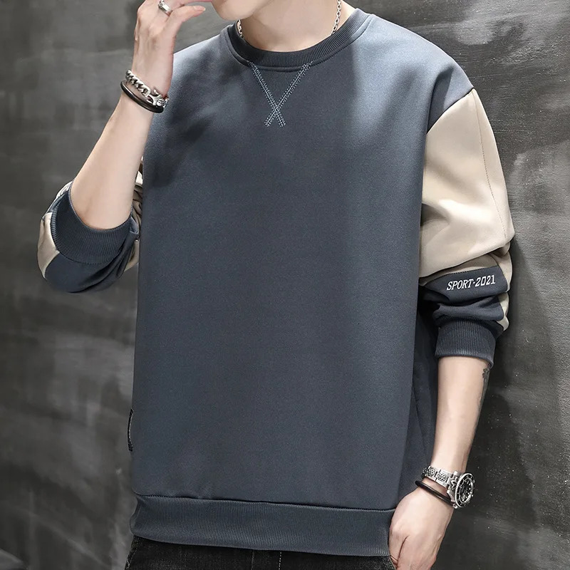 Spring Fall Mens Sweatshirt Male Casual Lightweight Harajuku Sweatshirts Hoodie Streetwear Fashion Baggy Tops 250214