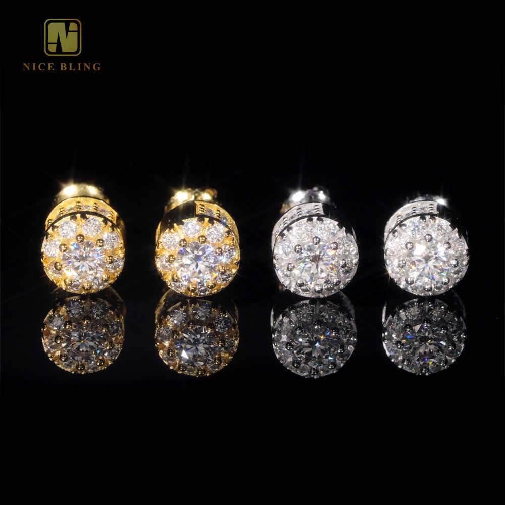 925 Sterling Silver Diamond Earring Custom Designer Jewelry Ear Studs Luxury Ice Out Women Fine Jewelry Moissanite Stud Earring