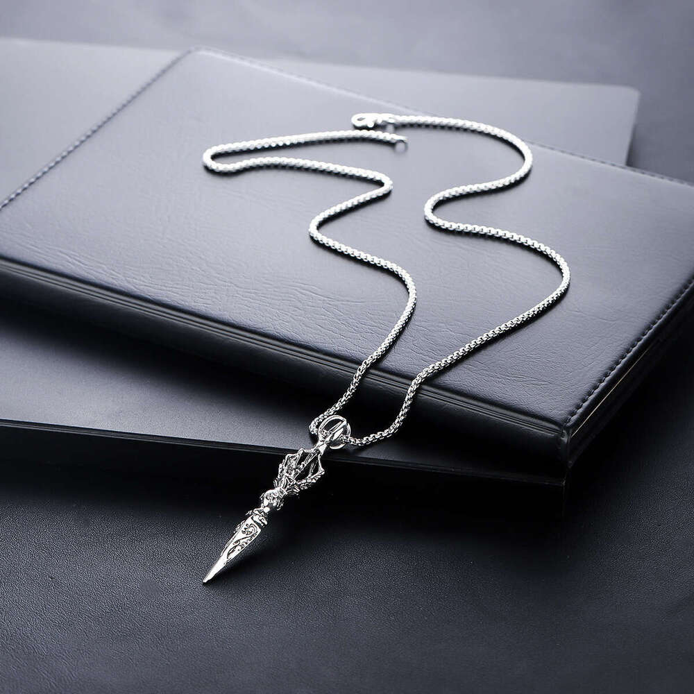 Titanium Steel Hip Hop Bounce Di Necklace Trendy Men and Women Versatile Nightclub Pendant Personalized Internet Celebrity Clothing Accessories Combin