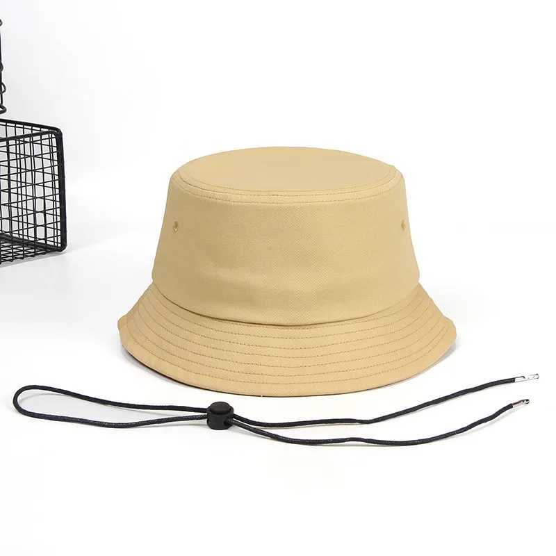 Four season cotton mens bucket hat large size XXL big head fisherman hat casual high-quality and fashionable W250217
