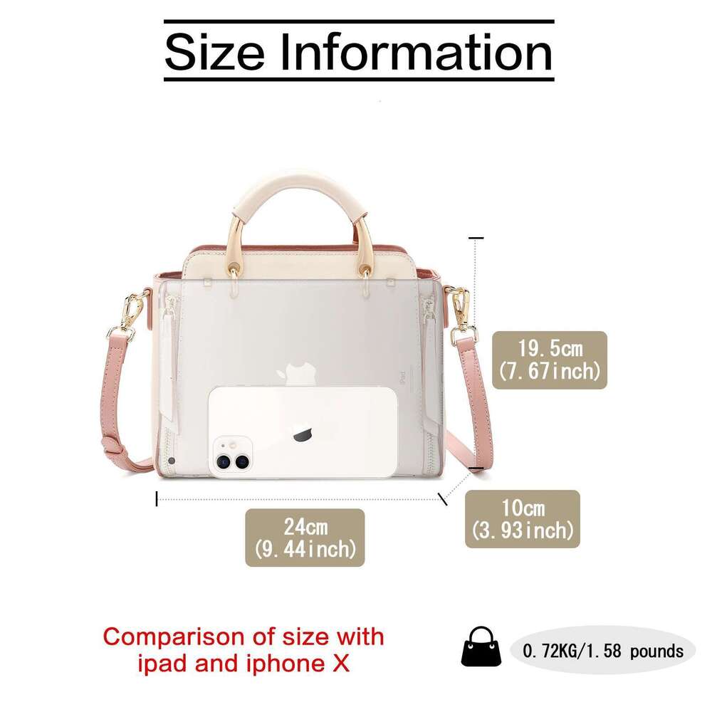 FOXLOVER Women Leather Shouder Handbag Casual Tote Lady Fashion Designer Bag Valentine's Day Gift For Wife, Lover