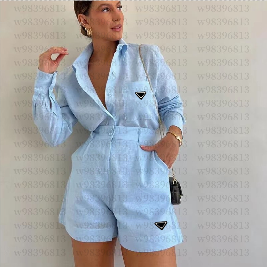 Women's Blouses Shirts White Shorts Sets 2 Piece Sets Women Loose Shirt And Shorts Suits Summer Female Outfits