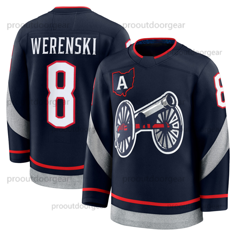 2025 Stadium Series Hockey Jersey Werenski Merzlikins Fantilli Ice Hockey Jerseys Any Name Number Mens Womens Youth