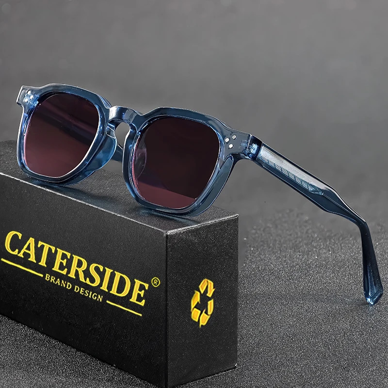 CATERSIDE Square Punk Sunglasses Mens Retro Personalized Sunglasses Womens Fashion Party Business Festival Gift UV400 250213