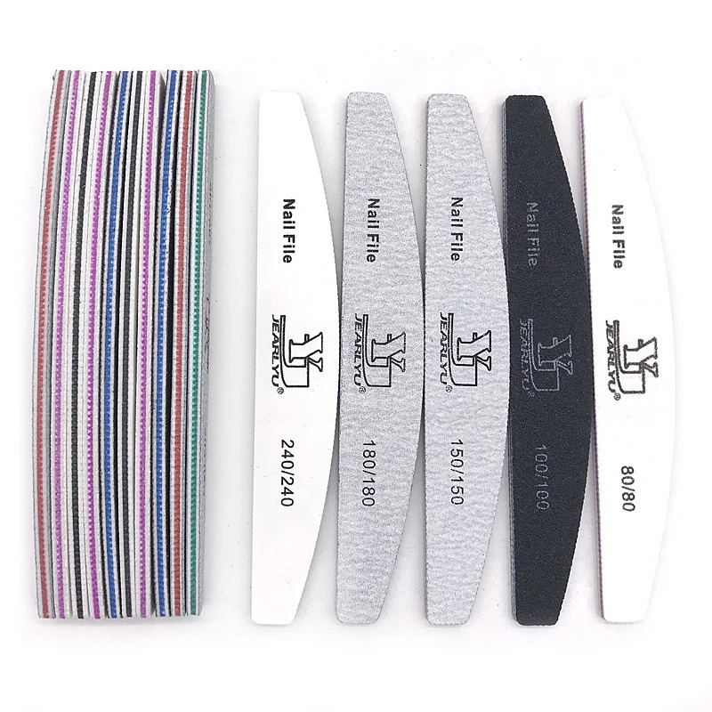 50 pcs/lot Professional Nail File Buffer For Double-sided Polish Nails Files lime a ongles Nail Manicure Tool Wholesale Grit 80 250214